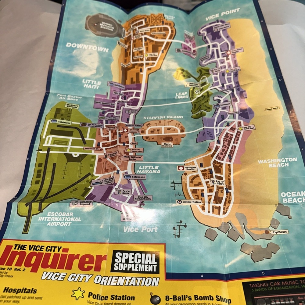 Grand Theft Auto: Vice City Stories (PlayStation 2, 2007) Complete Manual + Map - Picture 6 of 6